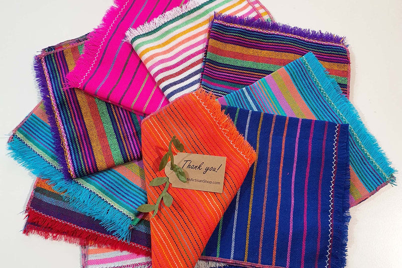 napkins, Mexican, fiesta, 5 de mayo, cloth, vivid colors, cambaya