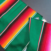 serape, table runner, green, hunter green, sarape, zarape, camino de mesa, verde, verde oscuro