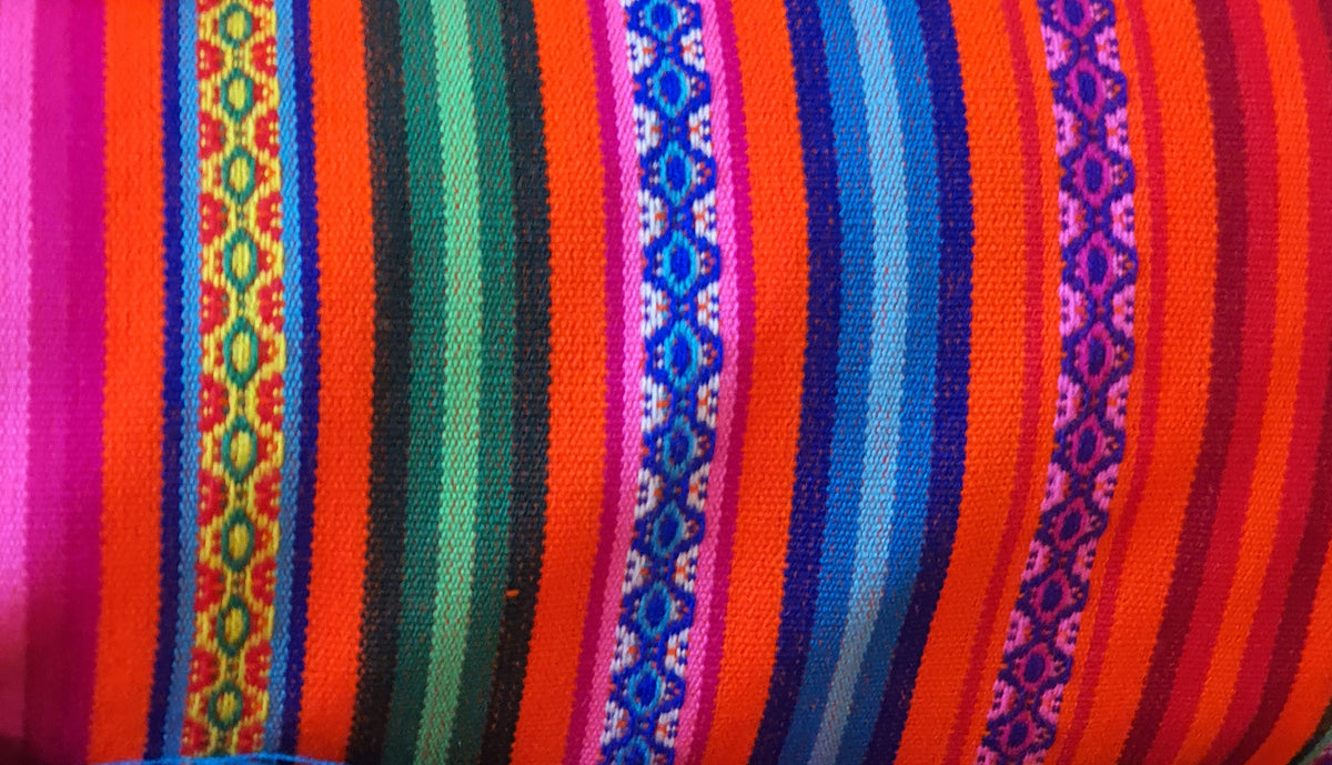 andean tablecloth, red tablecloth, striped tablecloth, small tablecloth, Cusco table runner, aguayo tablecloth, mandarin, orange