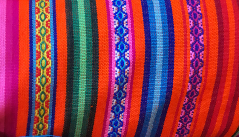 andean tablecloth, red tablecloth, striped tablecloth, small tablecloth, Cusco table runner, aguayo tablecloth, mandarin, orange