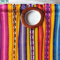 curtain, valance, cafe curtain, panels, custom, andean, peruvian, south america, aguayo, ethnic, cusco, cuzco, custom valance