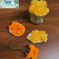 cempasuchil, mini flowers, orange, flores de seda, silk flowers, mini, for altar, dia de muertos