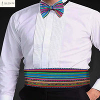bow tie, cummerbund, ethnic, Peruvian, Andean, South America, hipster, classy, chic, Cuzco, Inca, aguayo, turquoise