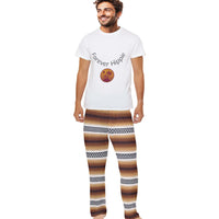 T shirt, pajama, baja blanket print, pants, loungewear, cozy set, Man