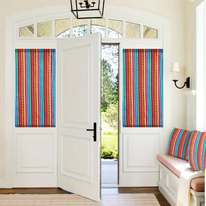 Andean French Door Curtain, door curtain panel, Aguayo - Innate Artisan Shop