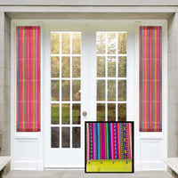 french door curtain, door curtain, door window curtain, privacy curtain, door window, door curtain, Andean, South America, Aguayo, stripped, magenta, hot pink