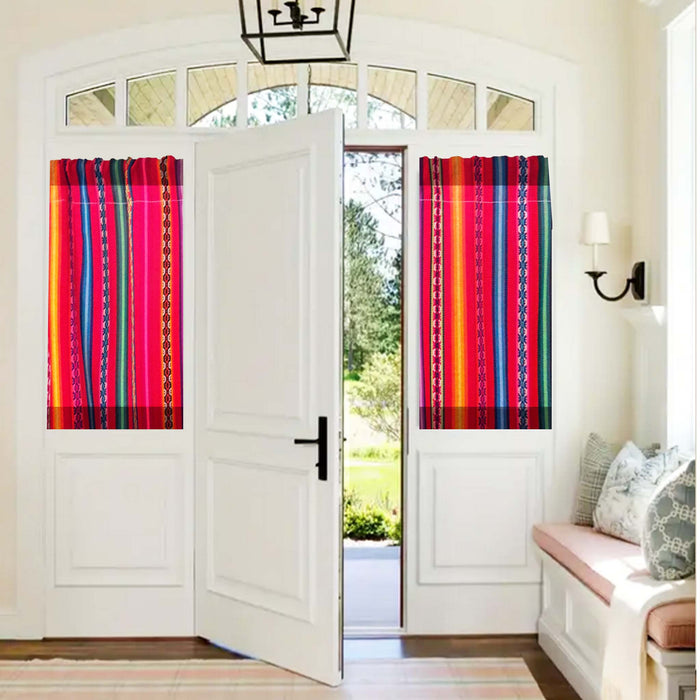 Andean French Door Curtain, door curtain panel, Aguayo - Innate Artisan Shop