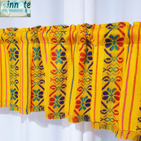 valance, Mexican, kitchen, marigold, woven, cambaya, custom, floral, fringes