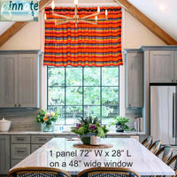 Curtains, X wide,  Mexican, Orange, tangerine, cambaya, woven - Innate Artisan Shop
