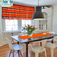 overstock, valance, Mexican curtains, sale, special,  ofertas, cortinas, Mexicanas, woven, cambaya, en especial, on sale, Mexican valance, orange, burnt orange, striped, rainbow