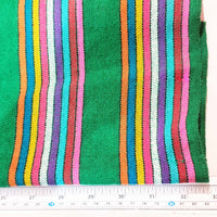 tela mexicana, verde, rayada, cambaya, por metro, Mexican fabric, green, striped, fiesta, multicolor, woven, artisan