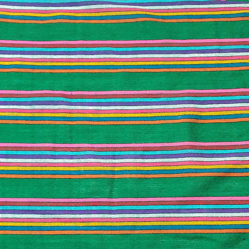 tela mexicana, verde, rayada, cambaya, por metro, Mexican fabric, green, striped, fiesta, multicolor, woven, artisan