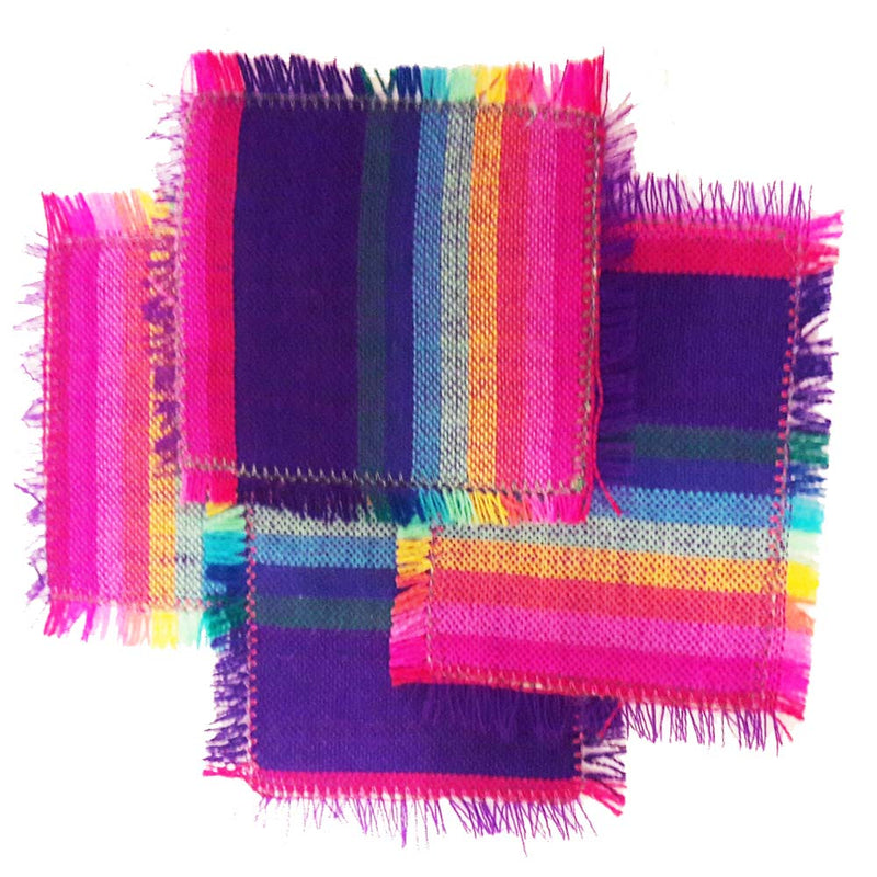 coasters, Mexican, fiesta, 5 de mayo, vivid colors, housewarming, cambaya coasters, artisan coaster