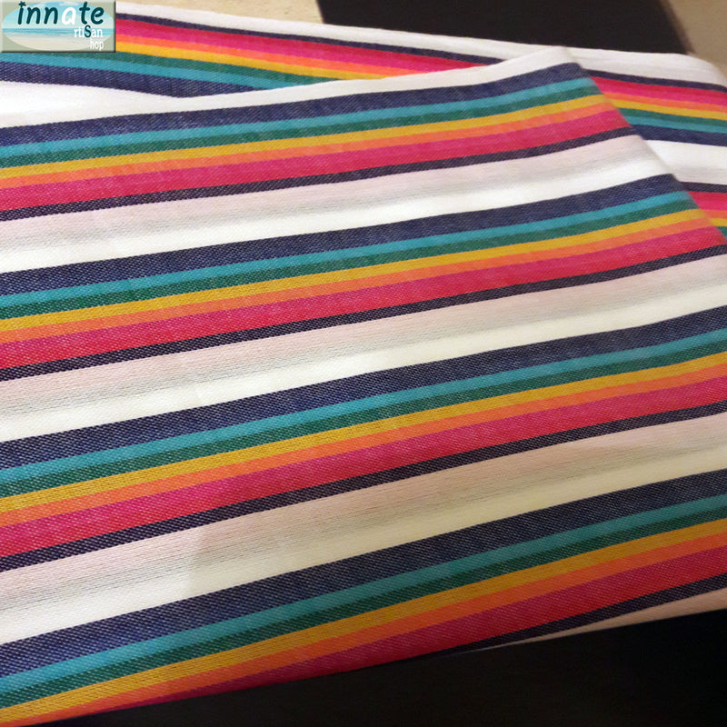Mexican, fabric, by the yard, white, cambaya, woven, artisan, reboseo, napkins, Mexican wedding, rainbow, fiesta