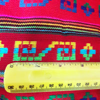tier curtains, cafe curtains, valance, Mexican, Aztec, ethnic, cambaya, embroidered, red, rojas, cortinas a medida, balance, cortinas delgadas,