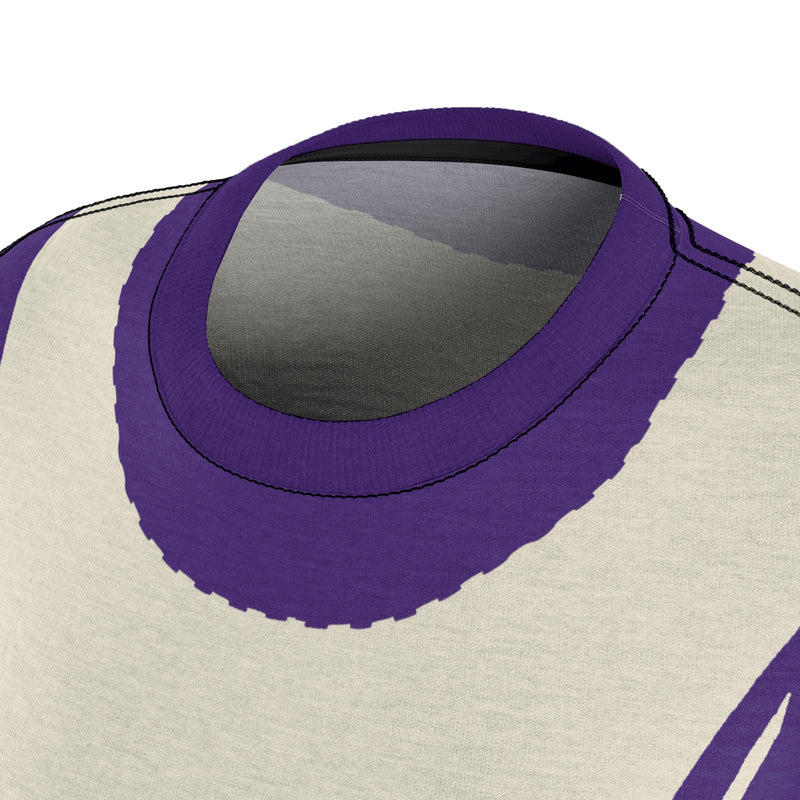 Tshirt collar , slim effect, tee, T shirt, irovy and purple, slimming effect top