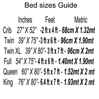 size chart, bed sizes, US bed measures, guide