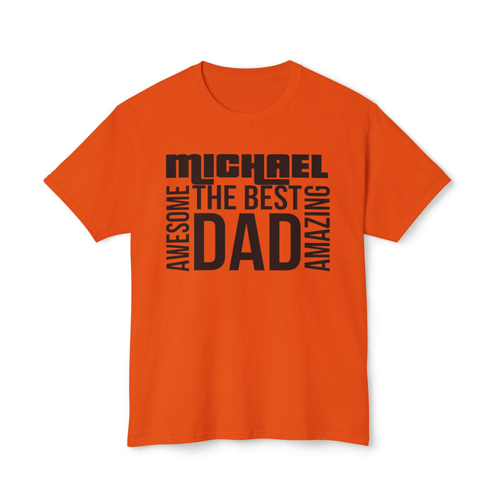 Dad T-Shirt - customized, shirts, Male shirts, personalized, cotton shirt, short sleeve, burnt orange