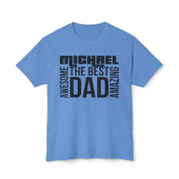blue, Dad T-Shirt - customized, shirts, Male shirts, personalized, cotton shirt, short sleeve, 