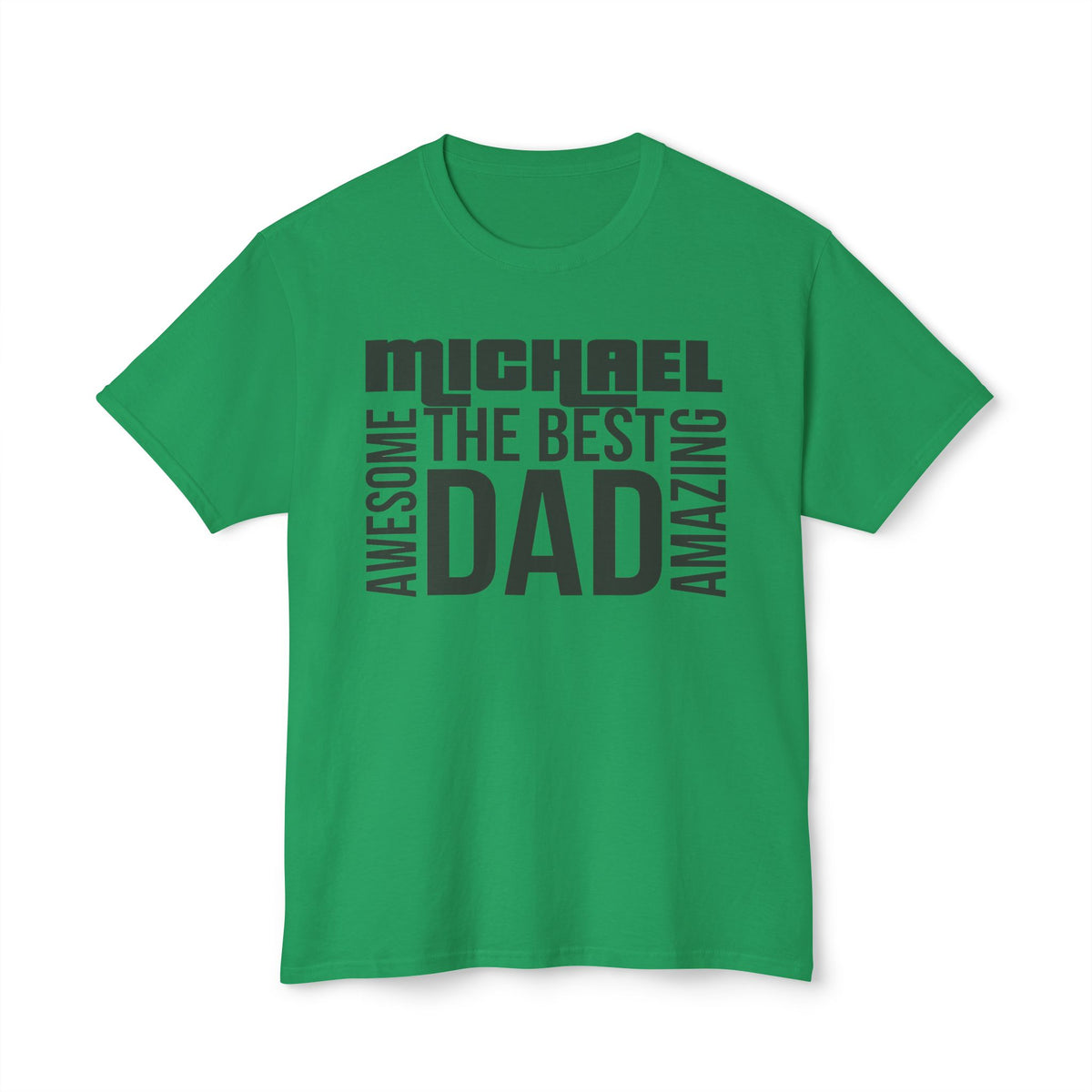 Dad T-Shirt - customized, shirts, Male shirts, personalized, cotton shirt, short sleeve, green