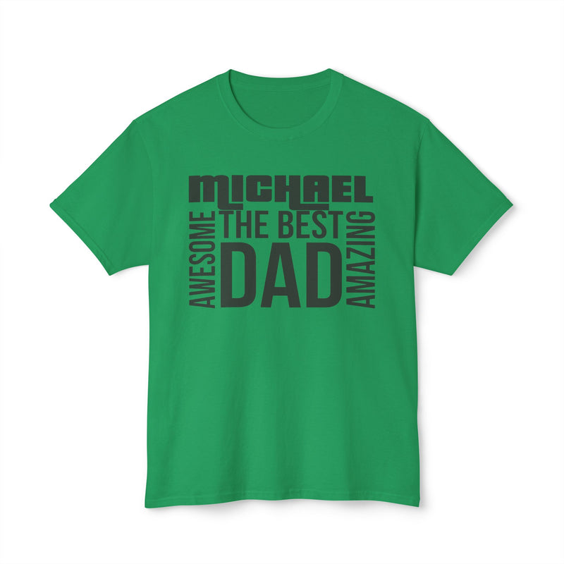 Dad T-Shirt - customized, shirts, Male shirts, personalized, cotton shirt, short sleeve, green