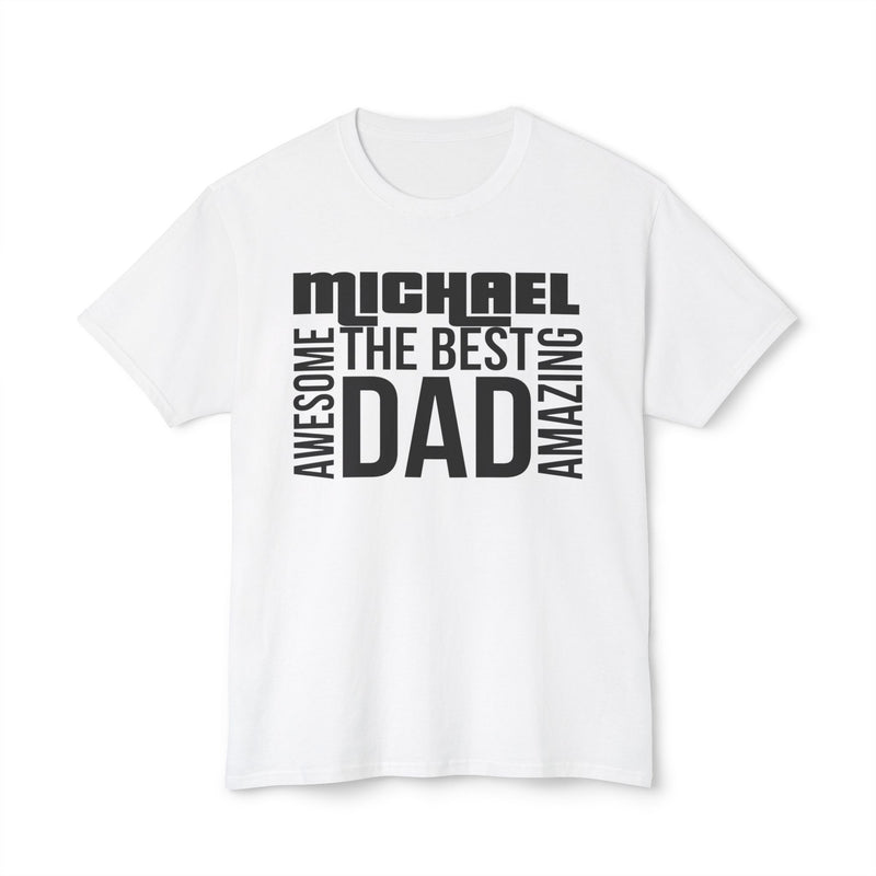 Dad T-Shirt - customized, shirts, Male shirts, personalized, cotton shirt, short sleeve,  white