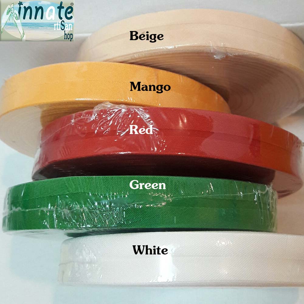 bias, trim, single fold, 5/8 bias, polyester, artisan, mango, beige, red, green, white, rolls, budget, cheap