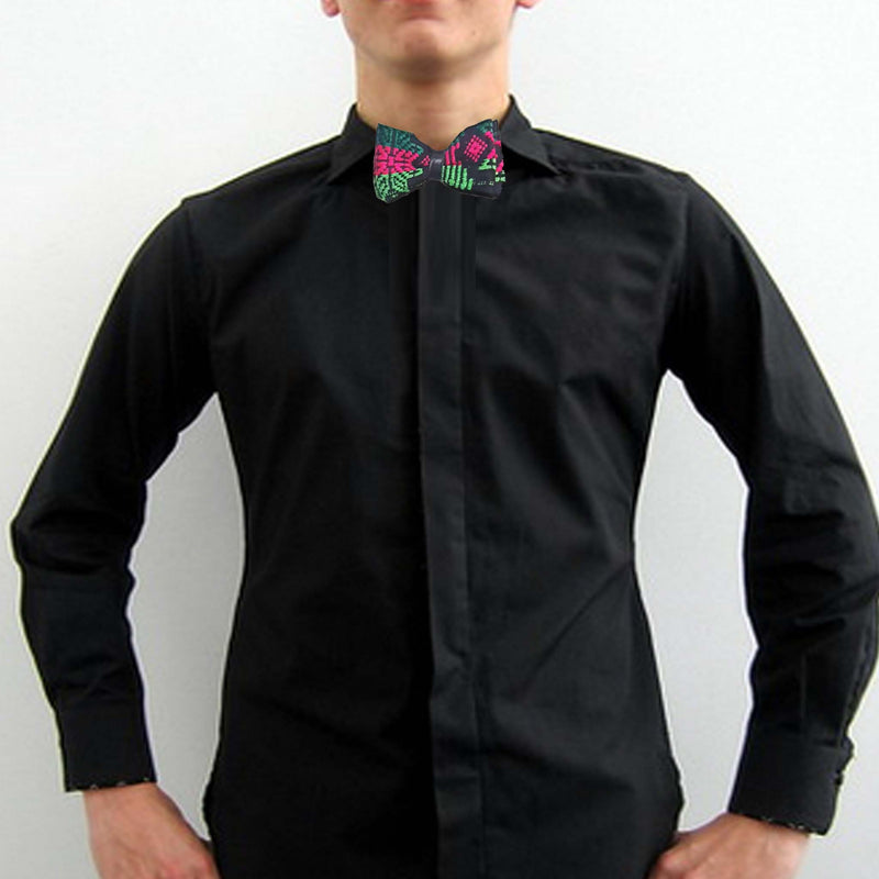 bow tie, Aztec, Mayan, Mexican, embroidered, hipster, boho, artisan