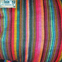 black table runner, multicolor stripes, cambaya, Mexican table runner