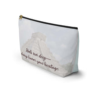 toiletry bag, cosmetics, small bag, zippered, aztec calendar, Mexican themed, bridesmaid gift, XV, customized, personalized