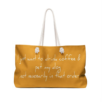 large tote, dog, customized, print, personalized, marigold, coffee lovers, dog lovers, pet parent, dog mom, dog dad, pet lovers, eco-friendly, gift for pet parent