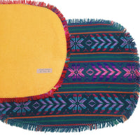 placemat, hunter green, loom made, with felt