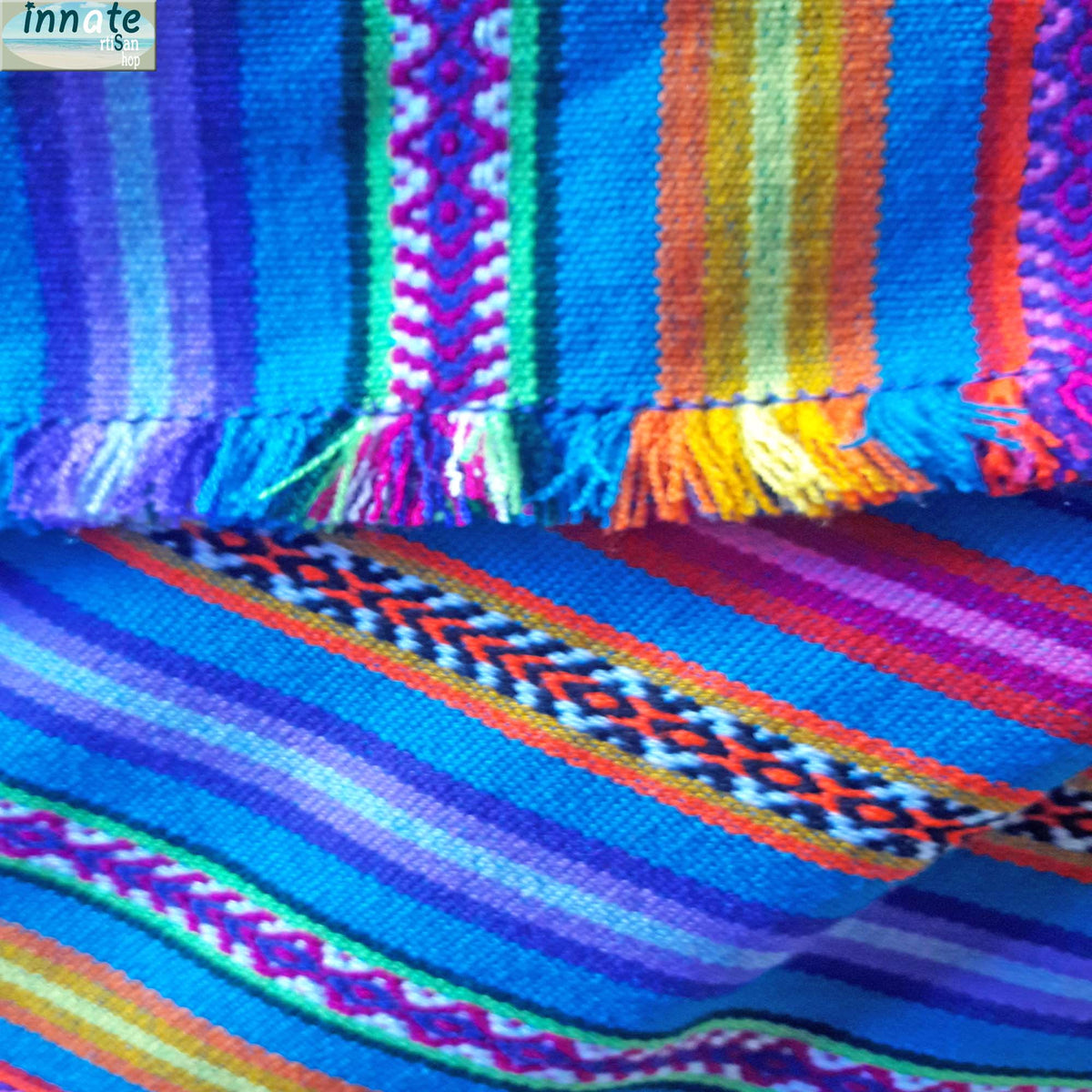 Andean blanket, turquoise, aguayo blanket, South America blanket, blue, turquoise