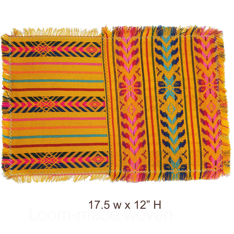 clearance, on sale, placemats, artisan, Mexican, loom, woven, manteles individuales, especial, venta, ofertas, Mexicanos, tejidos, artesanos