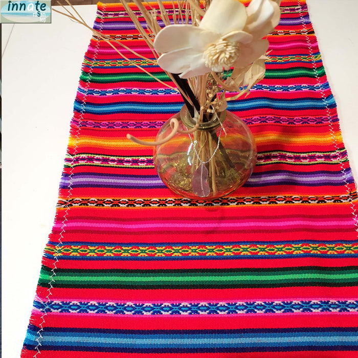 Andean table runners, party pack, bundle, table runners bundle, bulk, pack, set, aguayo, ethnic, Mexican, red, royal blue, fiesta table runners
