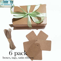 Boxes, brown Kraft six-pack, recycled, small, oil proof