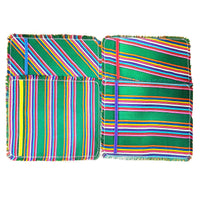 placemats, Mexican, green striped, artisan, set of 4