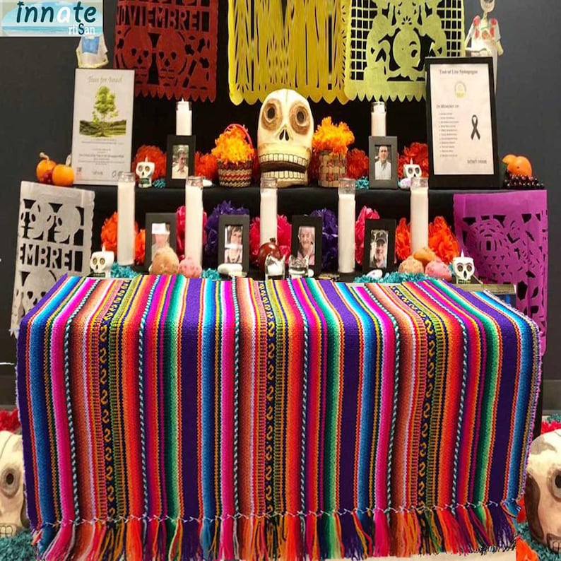 Altar Table runners, black, ofrenda, caminos de mesa, day of dead
