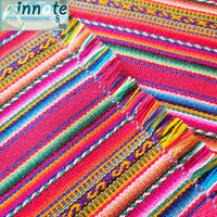 Placemats magenta, fuchsia, andean, aguayo, vivid colors, custom made, peruvian