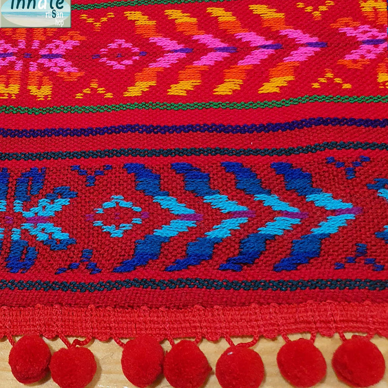 red placemats, loom made, artisan, Mexican placemats, non-skid placemats, manteles individuales mexicanos, rojos