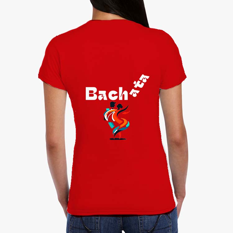 bachata, dance classes, Tshirt, red, practice, gift, bachatera, red, T shirt, shor sleeve, exercise, dancing, customizable, personalizable