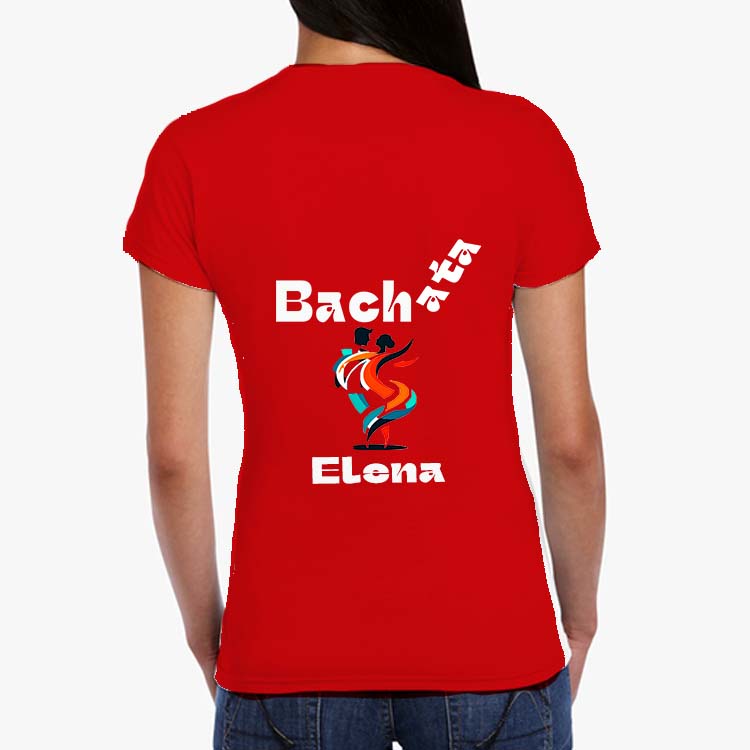 bachata, dance classes, Tshirt, red, practice, gift, bachatera, red, T shirt, shor sleeve, exercise, dancing, customizable, personalizable