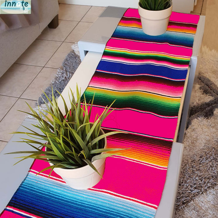 Mexican, table runner, serape, fuchsia, hot pink, 7ft, camino de mesa, Mexicano, sarape, zarape, fucsia, rosa, largo