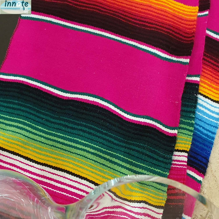 Mexican, table runner, serape, fuchsia, hot pink, 7ft, camino de mesa, Mexicano, sarape, zarape, fucsia, rosa, largo
