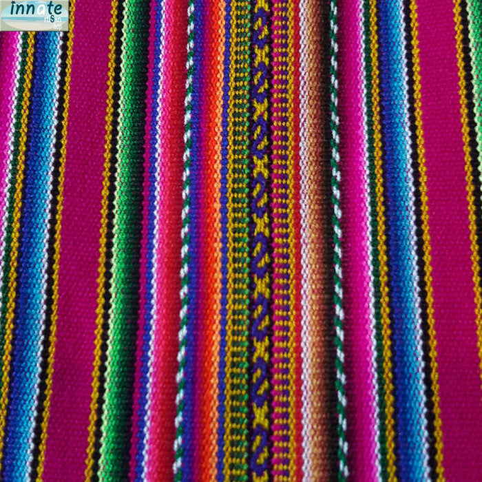 Andean fabric by yard, Peruvian fabrics, aguayo by the yard, tela peruana, por metro, color magenta, dark pink fabric, South America fabric, Cusco, Cuzco, magenta aguayo