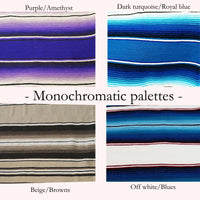 Four monochromatic color palette swatches with labels above each.
