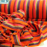 cambaya, telas mexicanas, naranja, Mexican fabrics, by the yard, burnt orange, rainbow, arco iris, naranja quemado