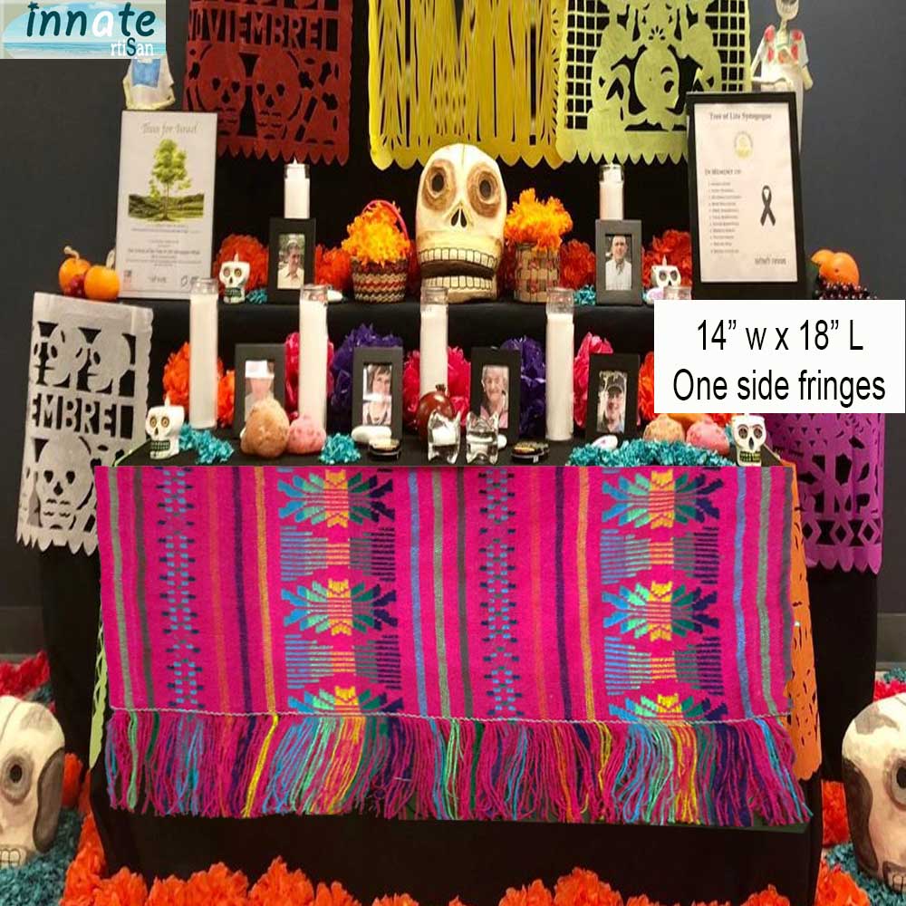 overstock, sale, table runners, Mexican, altar, ofrenda, purple, day of dead, dia de muertos, manteles, oferta, especial, venta de liquidacion