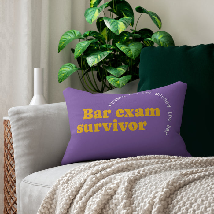 bar exam anniversary, pillow with message