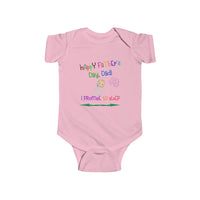 bodysuit, baby, infant, cotton, funny, jokes, mom jokes, butter color, customized, father's day, joke, dad